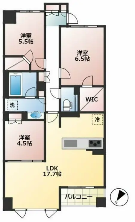 プレミスト佃二丁目 2階階 間取り