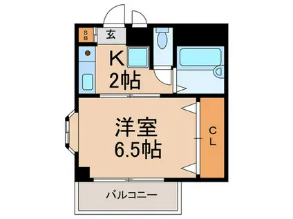 柴崎マンションNADAKITA(1K/2階)の間取り写真