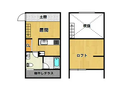ORTUS AKAMATSU(ワンルーム/2階)の間取り写真