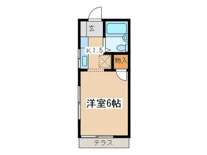 ハウジング飯島(1K/1階)の間取り写真