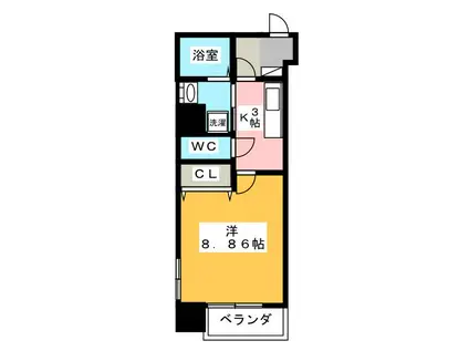 EXE ITAYAMACHI(1K/1階)の間取り写真