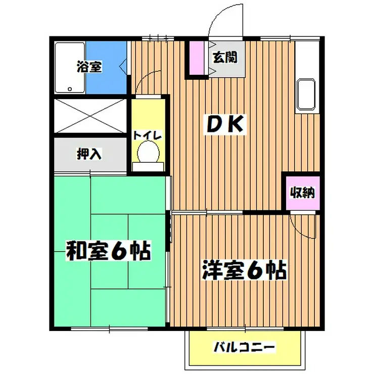 ドエル西八 2階階 間取り