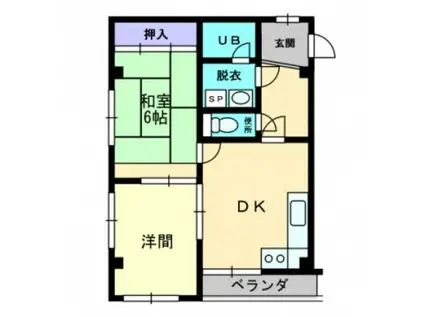 メゾンOGO A棟(2DK/3階)の間取り写真