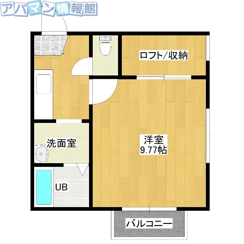ＪＲ信越本線 古津駅 徒歩13分 2階建 築20年(1K/1階)の間取り写真