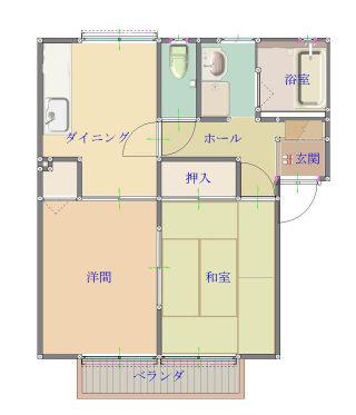 エムケー21A(2DK/1階)の間取り写真