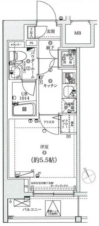 スパシエフルス綱島 6階階 間取り