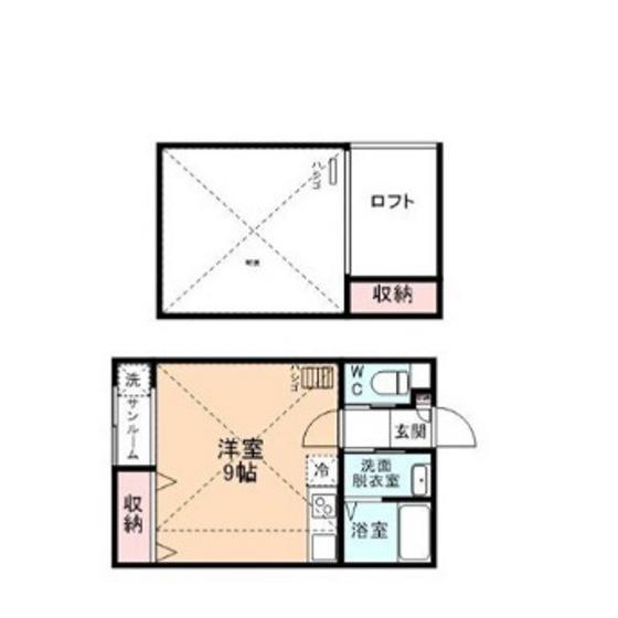SMART SQUARE A(ワンルーム/2階)の間取り写真