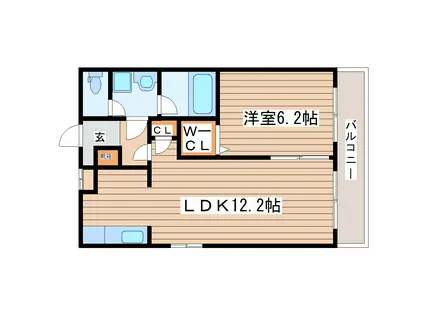 オアシスワン(1LDK/1階)の間取り写真