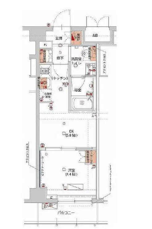 ハーモニーレジデンス神楽坂ヒルズsecond 5階階 間取り