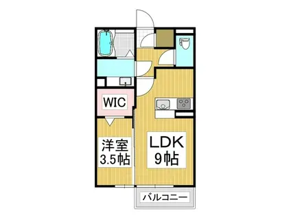 アイオーラT.SII(1LDK/1階)の間取り写真