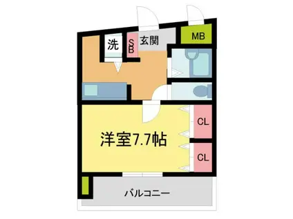 三和建設中山寺ビル(1K/4階)の間取り写真