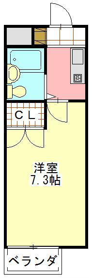 マイメゾン愛甲石田(1K/2階)の間取り写真