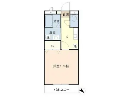 JUNES(1K/1階)の間取り写真