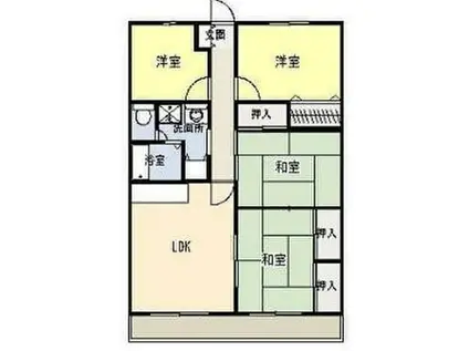 アドミラブール(3SLDK/4階)の間取り写真