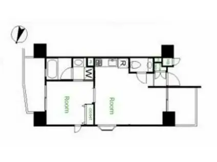 インフィニティ渋谷山手(1LDK/7階)の間取り写真