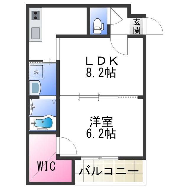 フジ丸高 東上野芝町(1LDK/3階)の間取り写真