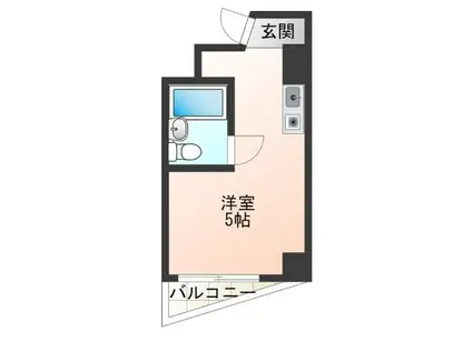 アーバンシティ岸里PARTII(ワンルーム/6階)の間取り写真