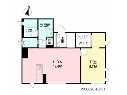 フルール ド ソレイユ(1LDK/1階)の間取り写真
