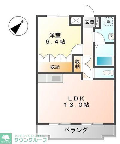 エルンテ・オーシモ(1LDK/1階)の間取り写真