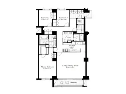 麻布第一マンションズ(3LDK/2階)の間取り写真
