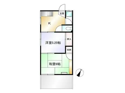 コーポすみれ(2K/1階)の間取り写真