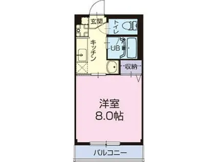 メゾン・ラポールR&K(1K/2階)の間取り写真