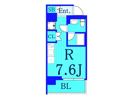 リルシア横濱反町(ワンルーム/4階)の間取り写真