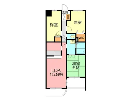 フィールド・サン(3LDK/4階)の間取り写真