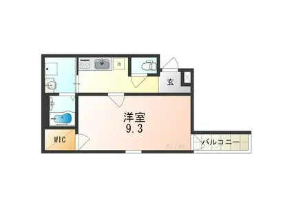 フジパレス堺南長尾I番館(1K/1階)の間取り写真