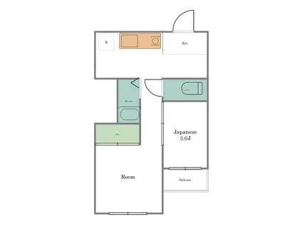 ルル北馬込(2K/2階)の間取り写真