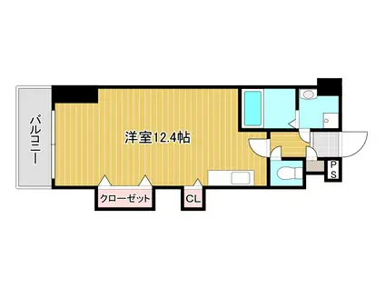 ベーシックビル(ワンルーム/3階)の間取り写真