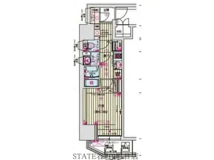 ララプレイス難波シエール(1K/13階)の間取り写真