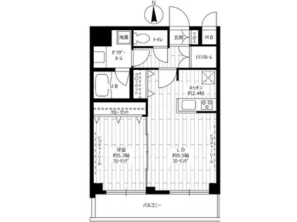 ステージファースト上落合(1LDK/5階)の間取り写真