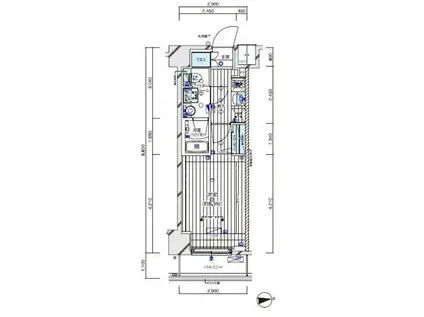 メインステージ八広II(1K/2階)の間取り写真