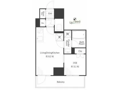 レグゼ 横濱関内(1LDK/7階)の間取り写真