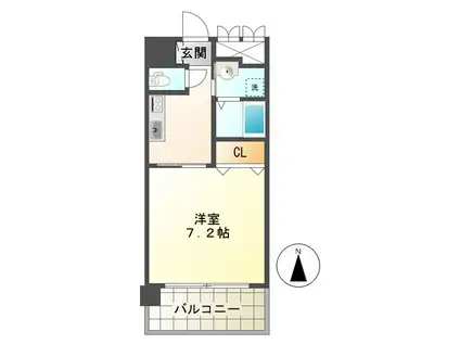 ラ・メール垂水(1K/7階)の間取り写真