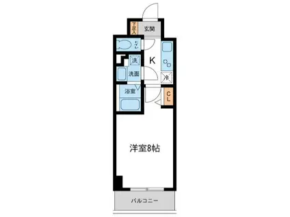 S-FORT湘南平塚(1K/7階)の間取り写真