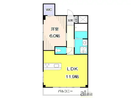 ジングレース(1LDK/2階)の間取り写真