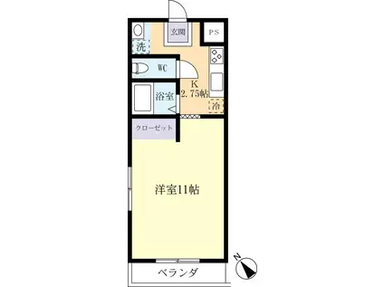 CONFI FLAT(1K/3階)の間取り写真