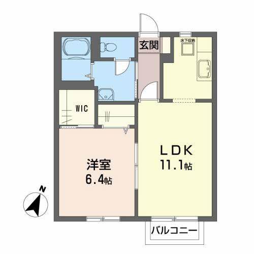 サニーハウス(1LDK/1階)の間取り写真