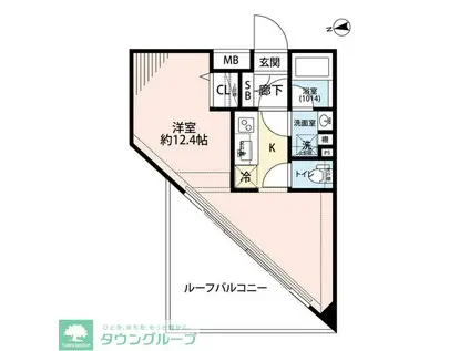 プレール・ドゥーク東京ノースIV(ワンルーム/3階)の間取り写真