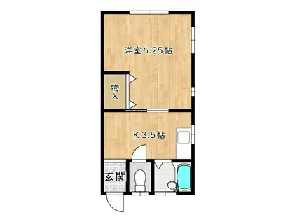 大森マンション(1K/2階)の間取り写真