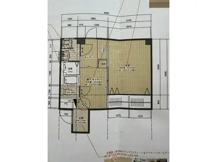 壽ビル(1DK/4階)の間取り写真