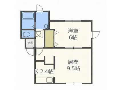 サン・ノーブル(1LDK/1階)の間取り写真