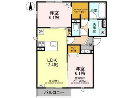 LE・BOIS(2LDK/3階)の間取り写真