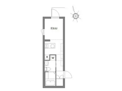 アピチェ板橋本町(ワンルーム/B1階)の間取り写真