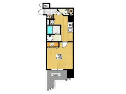 SWISS天王寺I(1K/8階)の間取り写真