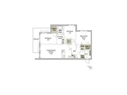 リコラータ(3LDK/2階)の間取り写真