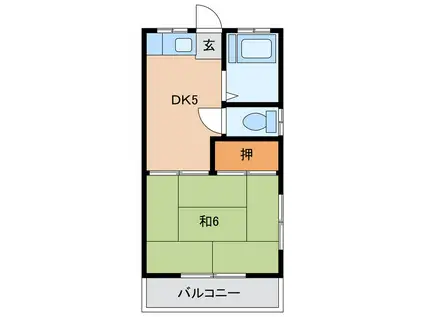 コーポラススズキ(1DK/1階)の間取り写真