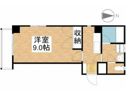 ヴィラグレイス(1K/2階)の間取り写真